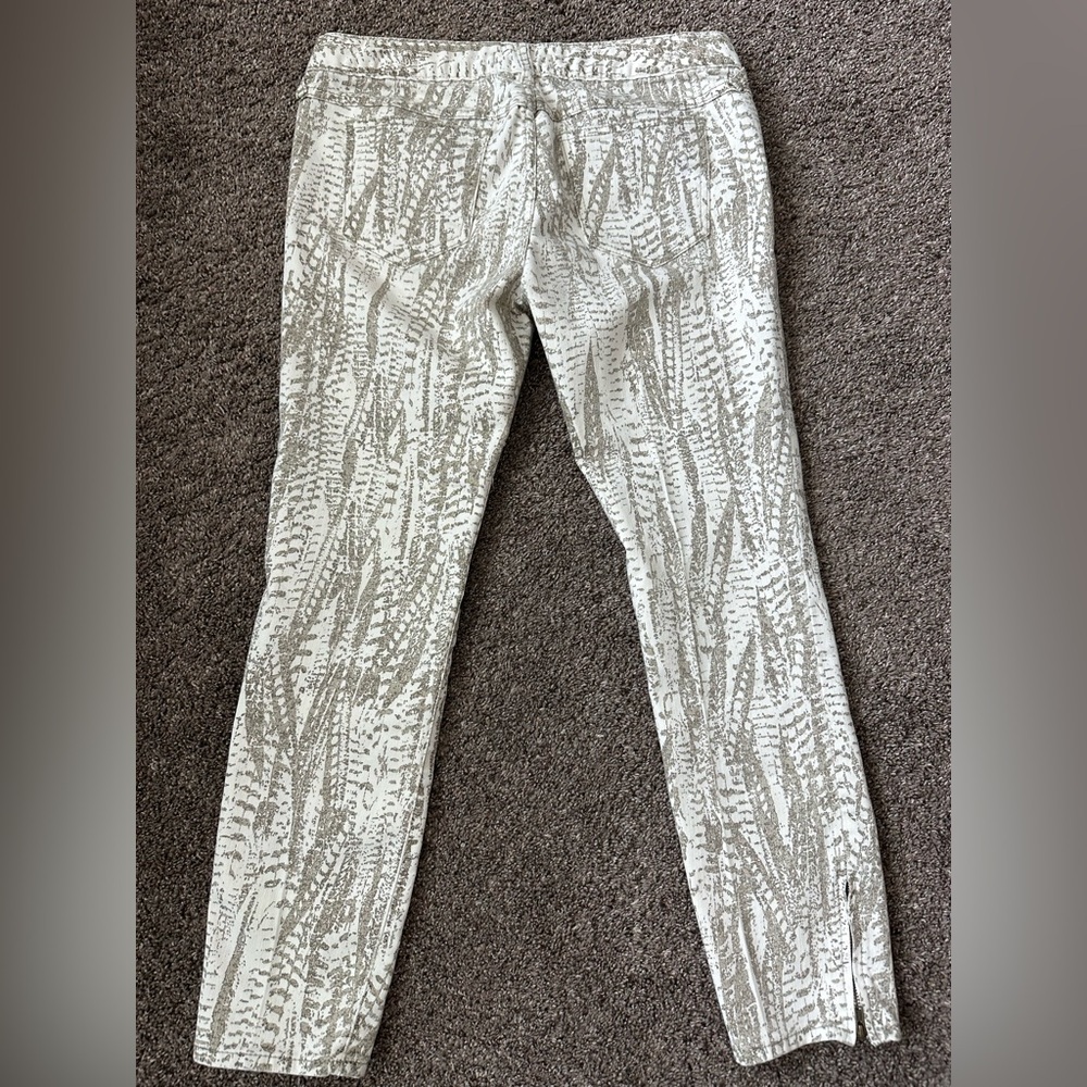 Free People Snake Skin Print Skinny Jeans zipper ankle sz 29 - Picture 5 of 5